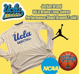 Jordan Brand UCLA Bruins Long-Sleeve Performance Shoot Around T-shirt. Size Large