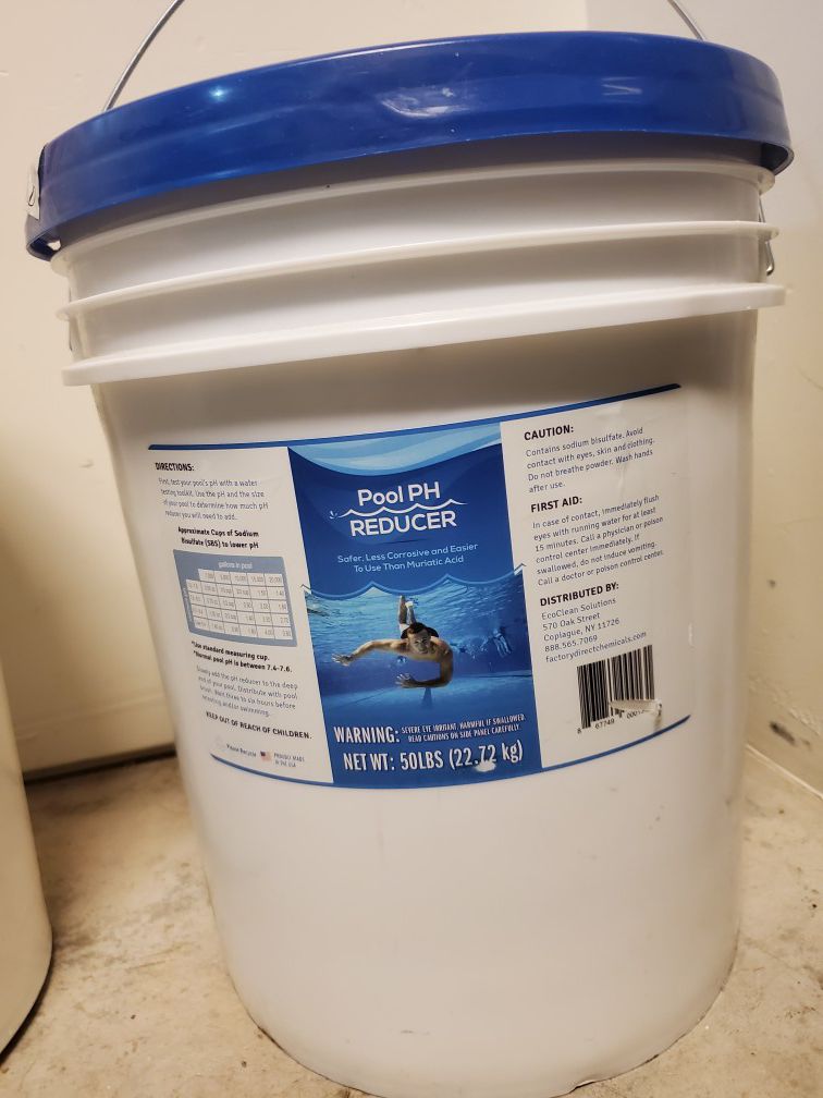 Pool & Spa pH Reducer | pH Down | Sodium Bisulfate | Muriatic Acid Replacement - 50 lb Pail