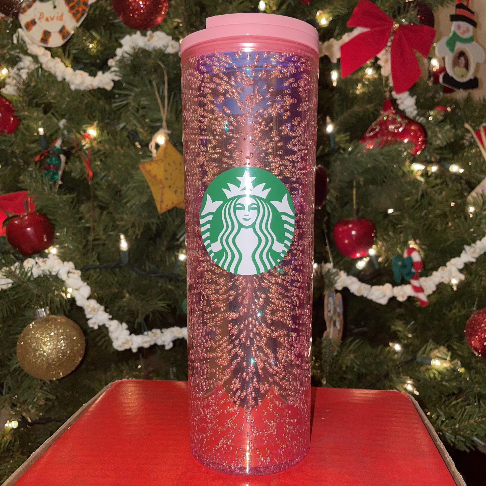 NWT Starbucks Pink Bubbly Skinny Tumbler 16oz Grande