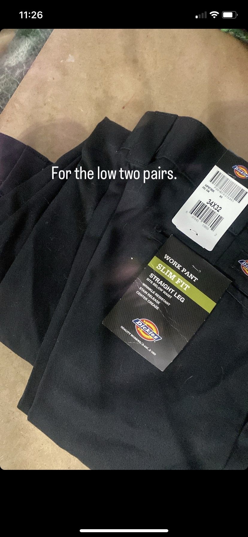 Two Pairs Of Dickies 34x32