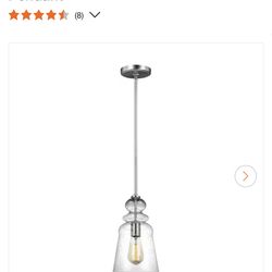 Brushed nickel pendant light
