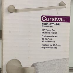 18 “ Towel Bar Brushed Nickel Cursiva Kohler 