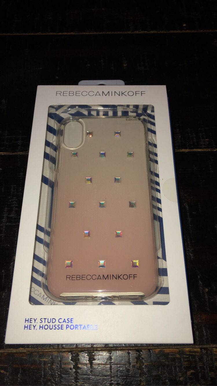 Rebecca Minkoff Designs Hey, Stud Case For iPhone X/XS Stud/Rosegold ombre New 🖤