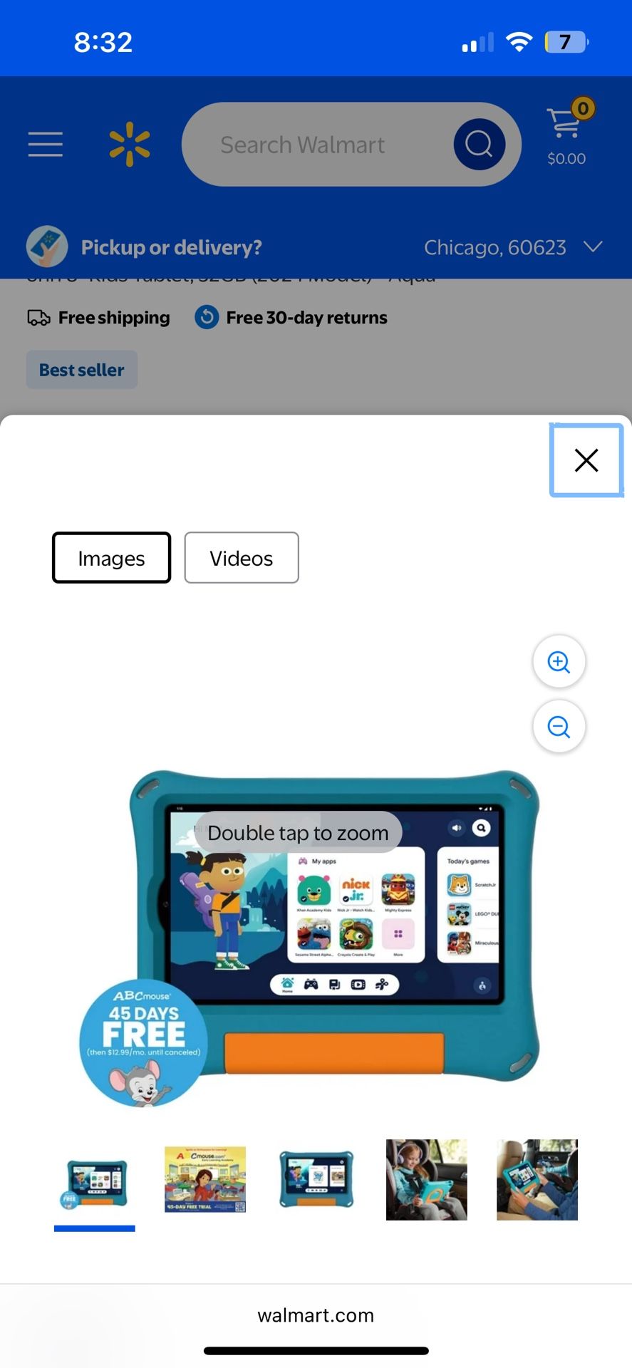 Onn 8in Tablet For Kids