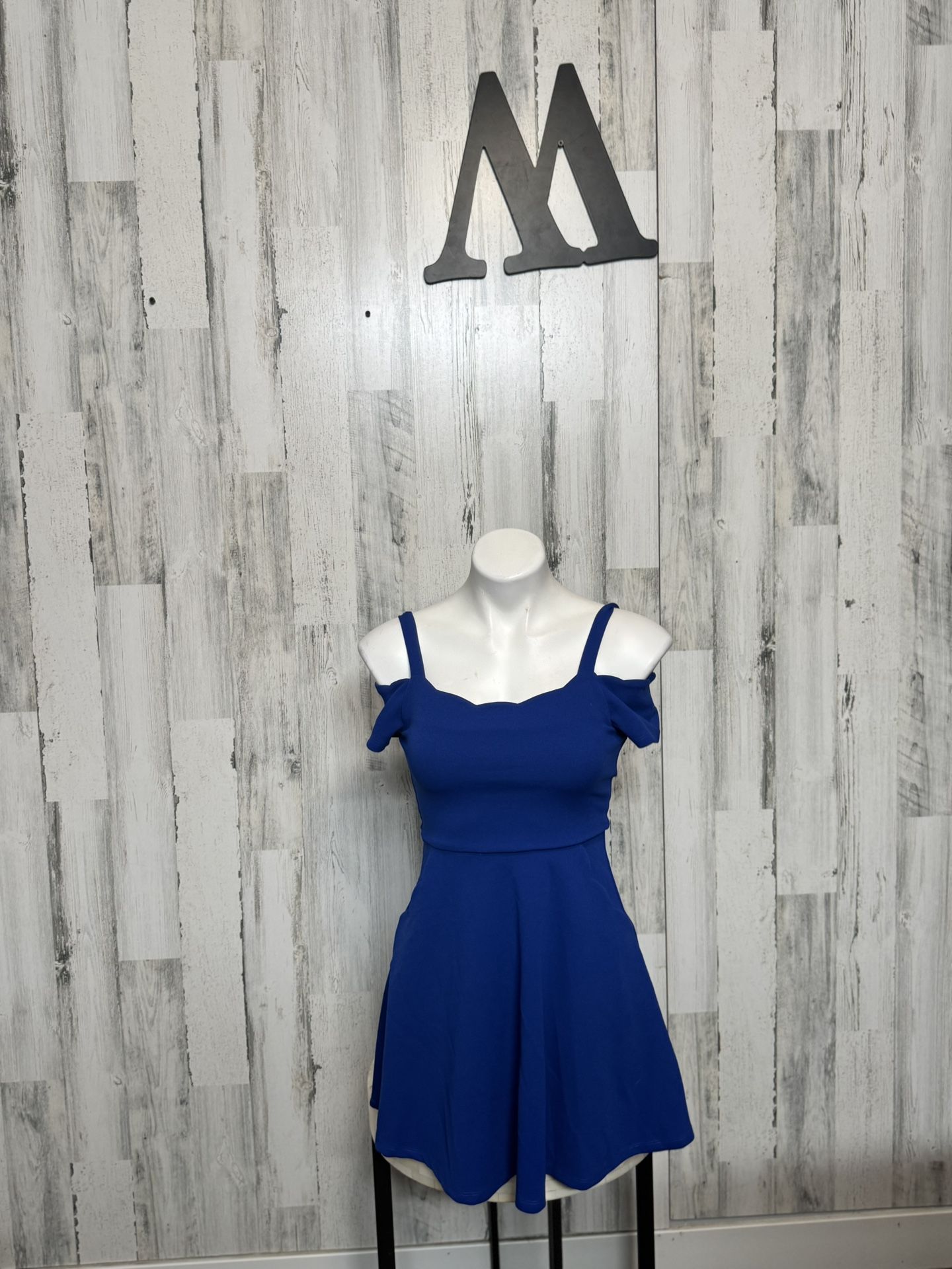 Rare editions blue fit and flare dress size Med