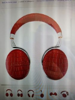 Parrot zik 3.0 Bluetooth headphones RED CROC