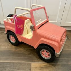 (New AS IS) Our Generation Off-Roader 4x4 Doll Vehicle with Electronics. Comes as is like in pictures. Lights, horn, windshield wipers, emergency ligh