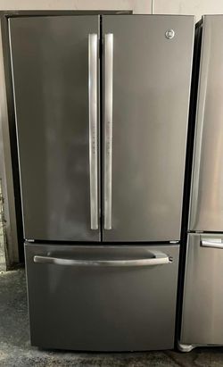 GE 3-Door French Door Fridge Stainless Steel