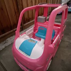 Barbie Dream Camper Van 12v 2 seats ride on Power wheel with New 12V12AH battery