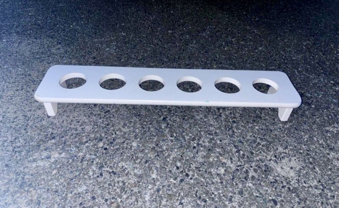 Nice Strong Wooden Shelf With 6 Holes - For Vases Or Candle Holder