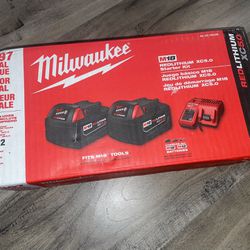 Milwaukee Batteries And Charger Set 
