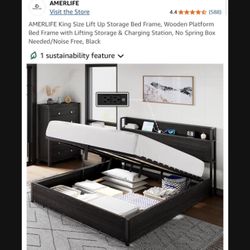 King Storage Bed Frame 
