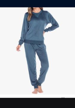 Blue Velour Lounge Set