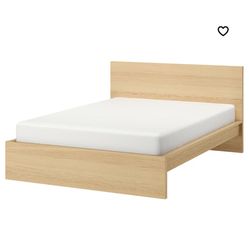 Wooden IKEA Bed Frame- Full + Box Spring 