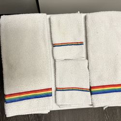 (2) - Rainbow - Hand Towels & (2) - washcloths    - $ 5 - For All 4