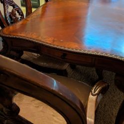 Wooden Dinning Table W/ 6 Chairs