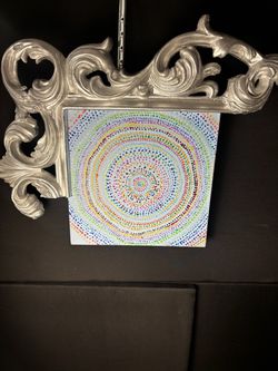 Original Dot Art Mandala Painting on Canvas