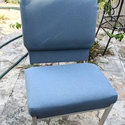Blue Metal Chairs