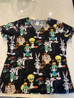 Looney Tunes Scrubs Top