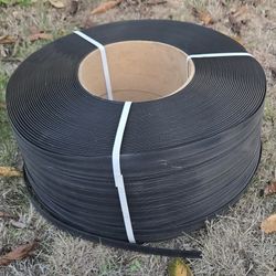 Global Industrial Polypropylene Strapping, 3/4"W x 4500'L x 0.033" Thick, 8" x 8" Core, Black