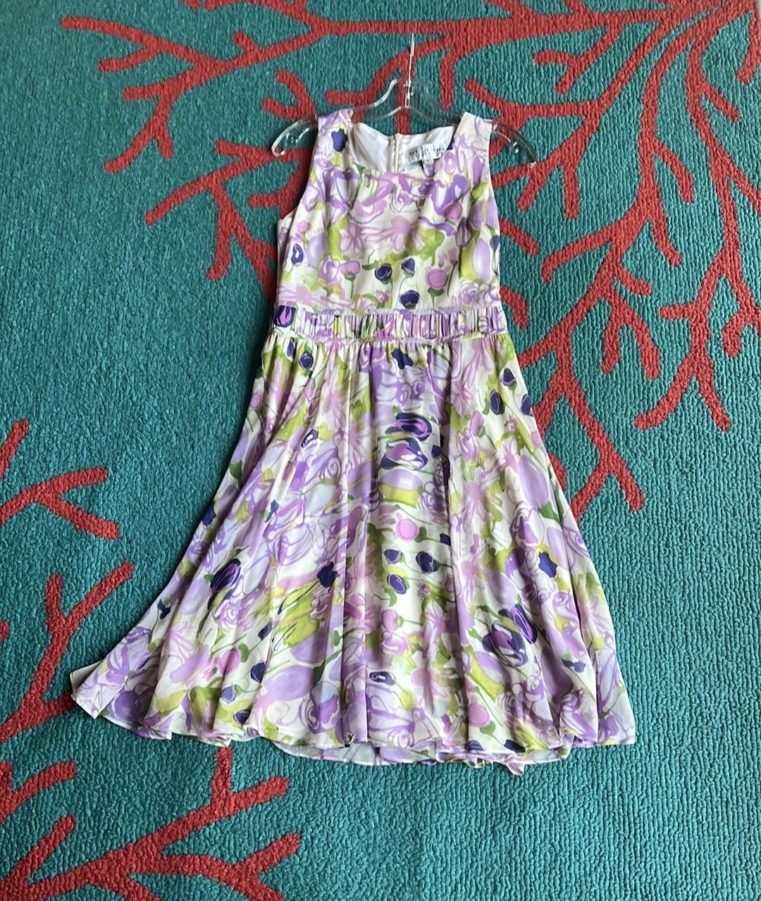 St. John purple silk dress high fashion