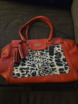 Leopard print coach purse