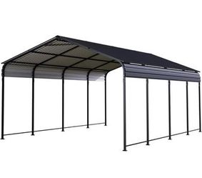 New in Box 12x20 FT Heavy Duty Metal Carport – Galvanized Steel Roof Shelter Outdoor Car Port