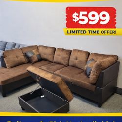 🔥NEW LIMITED TIME OFFER SECTIONAL & OTTOMAN🔥