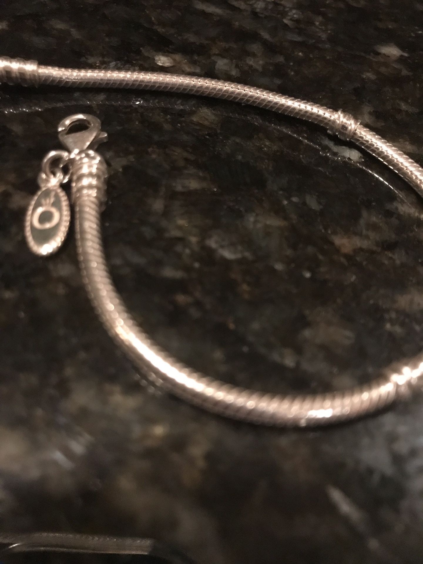 Pandora sterling silver charm bracelet bare