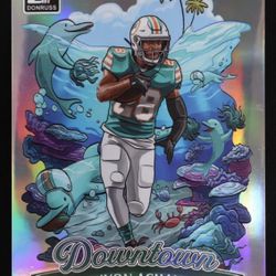 De'Von Achane 2025 Donruss Downtown! #10