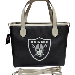 Las Vegas Raiders (Big Logo) NFL Woman's Victory Purse Tote Handbag- Black
