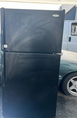 Whirlpool Top Mount Black Fridge
