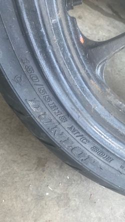 Dunlop 480/55B18 Tire on Rim