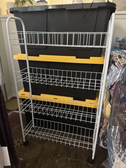 4 Tier Storage Rolling Cart