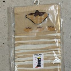 Cute LEG Warmer Beige With Strawberry Image New