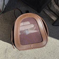 Petote Dog/Cat/ Airline Pet Carrier Carryon - L14” x W9.5” x H10” Textured Brown