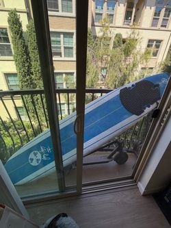 Blue Surfboard with Traction Pad