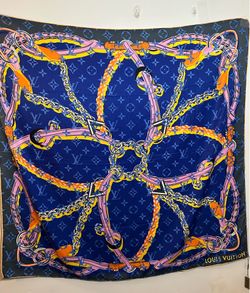 Louis Vuitton 100% silk scarf. $80.