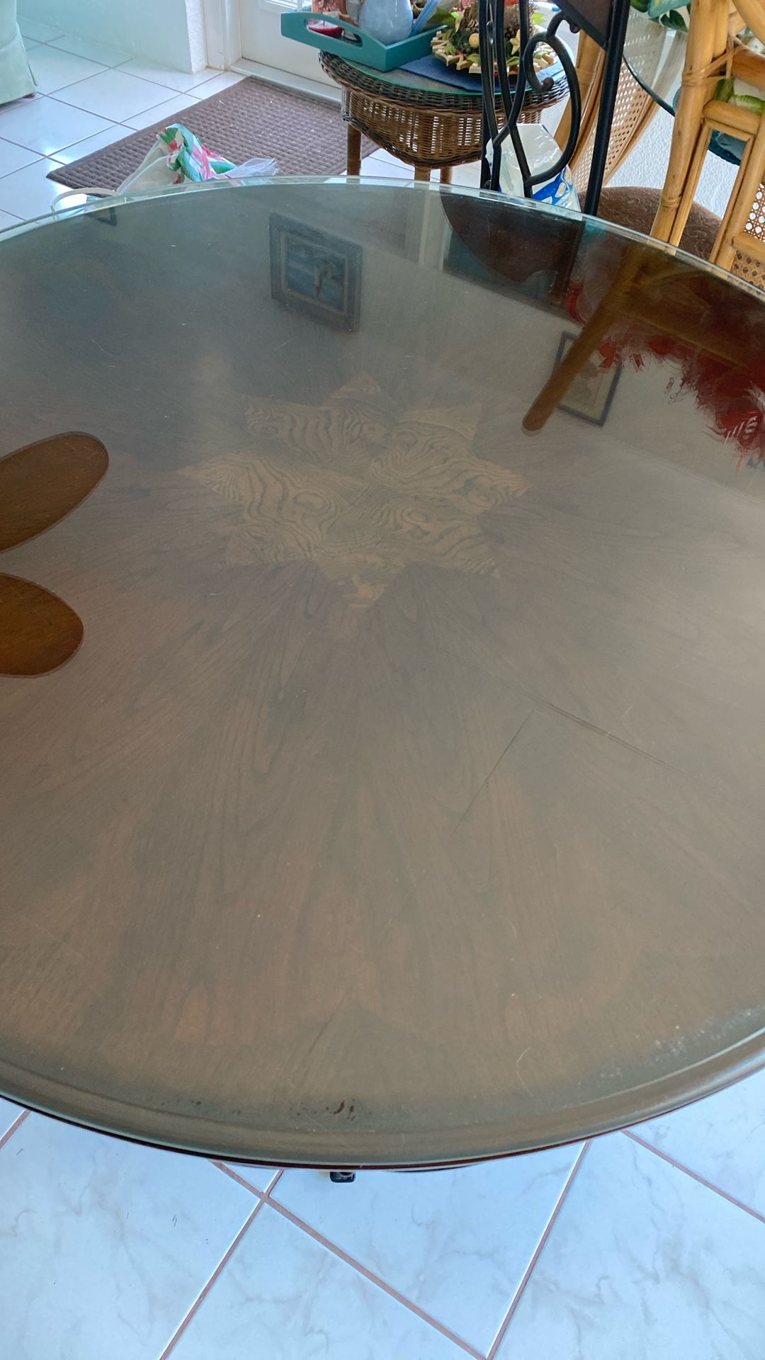 Wood Top Dining Table and four Chairs