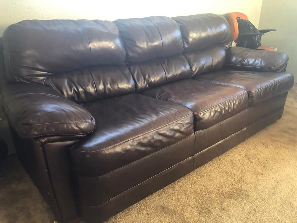 Brown leather Sofa & Love seat for Sale!!