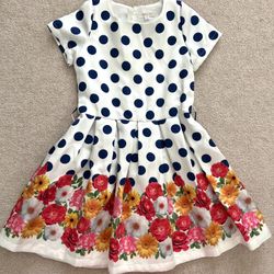 Girl Summer Flower Dress Size 10T 