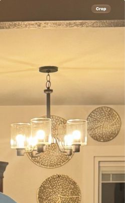5-Light Chandelier with Glass Shades