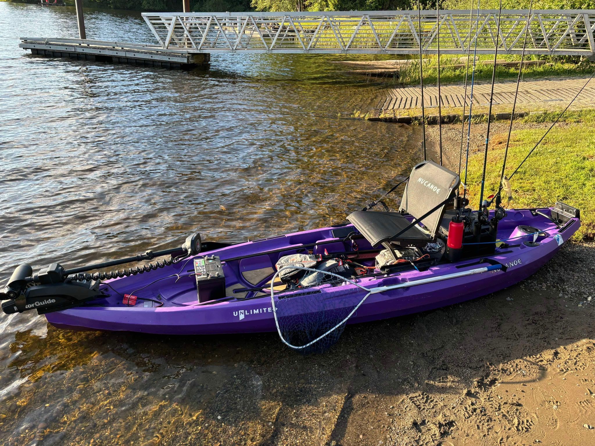 NuCanoe Unlimited 12 Fishing Kayak Setup