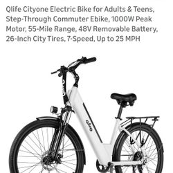 Electric Bike White Color