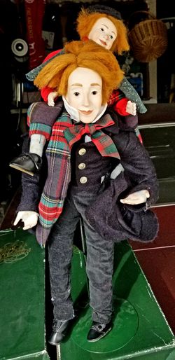 VINTAGE Dept 56 A Christmas Carol porcelain dolls