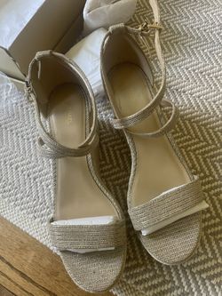 Gold Michael Kors Wedge Sandals