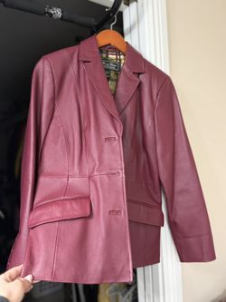 Terry Lewis Maroon Genuine Leather Jacket XS-S