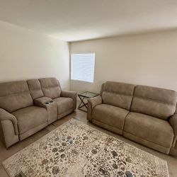 Reclining Sofa and Loveseat - Next-Gen Durapella (faux leather)