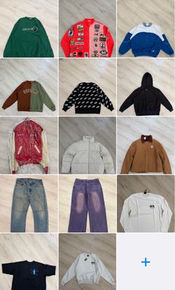 lot of clothes available for purchase