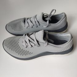 Crocs Women Size 10 LiteRide Gray Athletic Lace Up